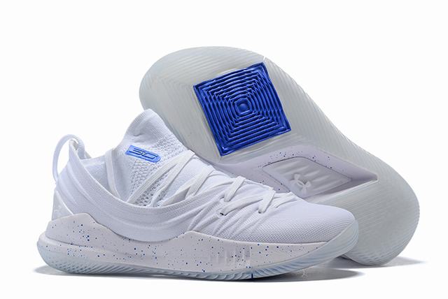 Curry 5 Shoes White Royal Blue